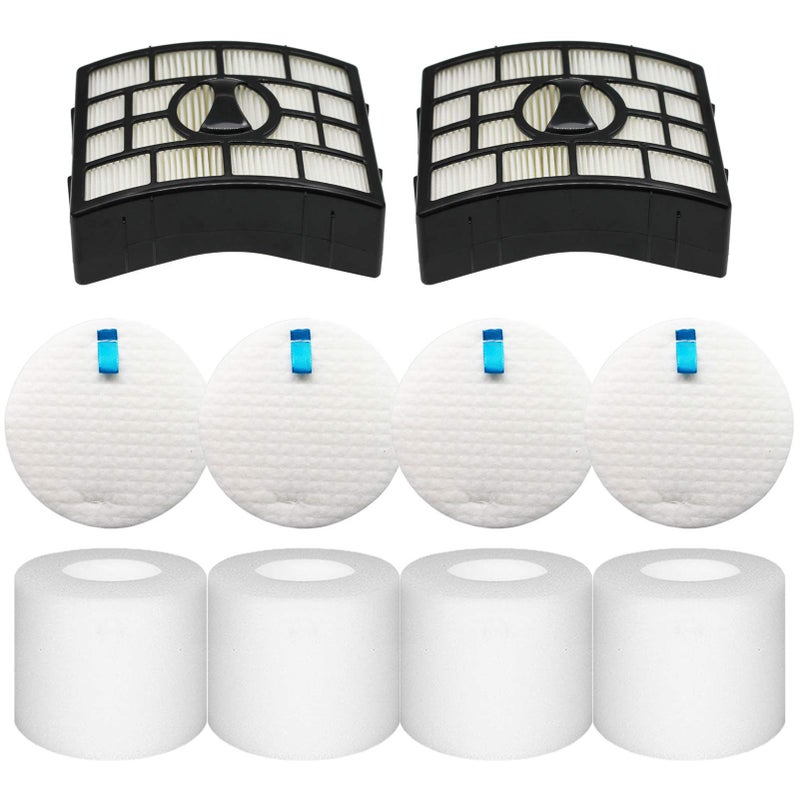 Lemige Vacuum Filters Replacement for Shark Rotator Powered Lift-Away AZ1002, NV650 NV651 NV652 NV750 NV751 NV752 NV753 AX950 AX951 AX952 ZU632, 2 Post Filters + 4 Foam & Felt Filters, Part # XHF650&XFF650 - Image 1